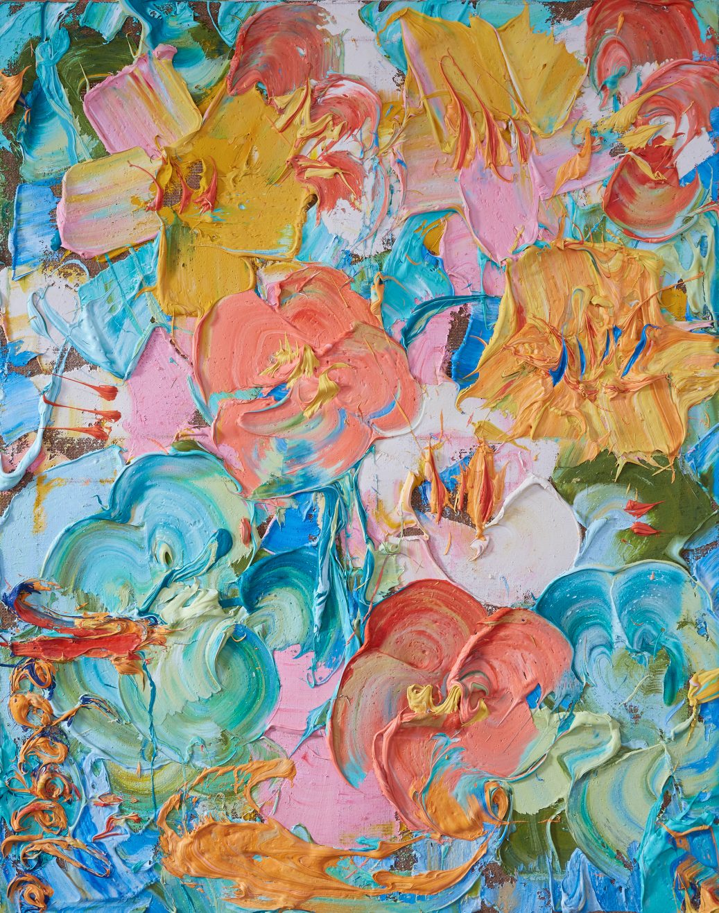 "Цветы", 2014 г., холст, масло, 100х80 см, 78 000₽