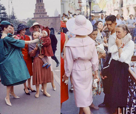 Ив Сен-Лоран приехал в советскую Москву с ретроспективой платьев Диора